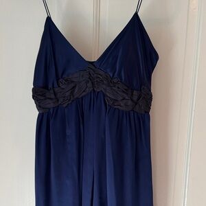 Vera Wang Navy Blue Midi Dress